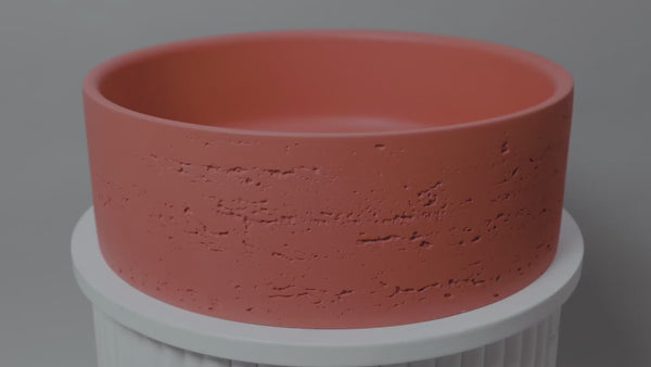Alma Amos Circle Rustic Concrete Basin Terracotta