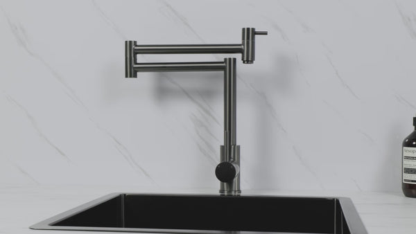 Alma Barbara Bench Pot Filler Brushed Gunmetal