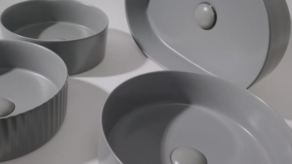 Alma Nashi Matte Grey Circle Basin