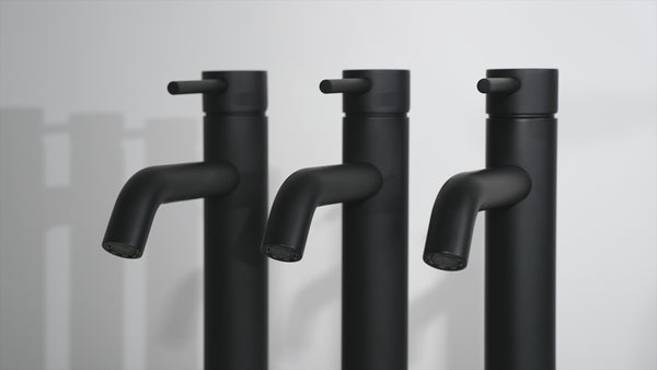 Alma Mira Matte Black Tall Basin Mixer