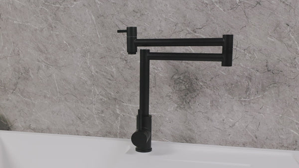 Alma Barbara Bench Pot Filler Matte Black