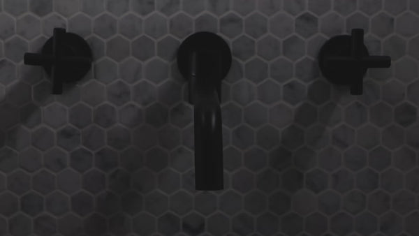 Alma Mira Matte Black Swivel Wall Spout