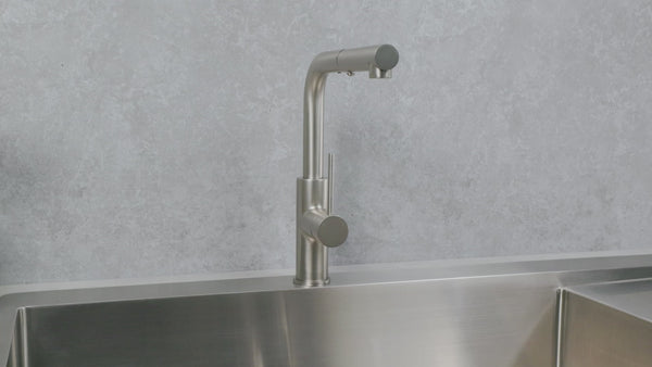 Alma Nisa Square Pull Out Mixer Brushed Nickel