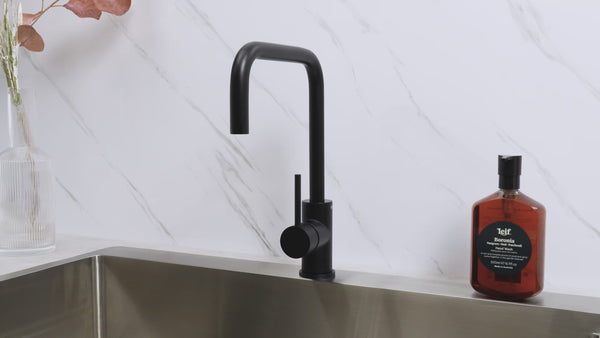 Alma Charlotte Matte Black Square Mixer