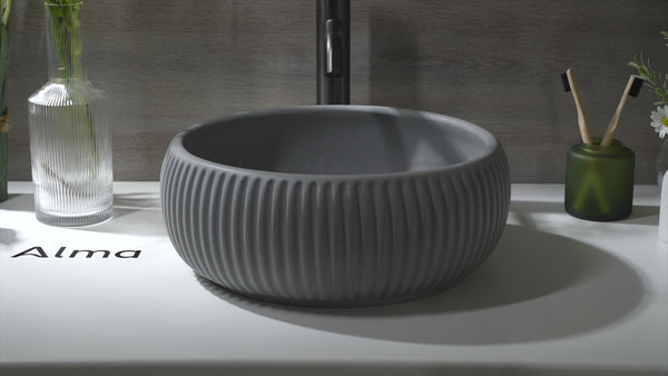 Alma Mira Brushed Gunmetal Tall Basin Mixer