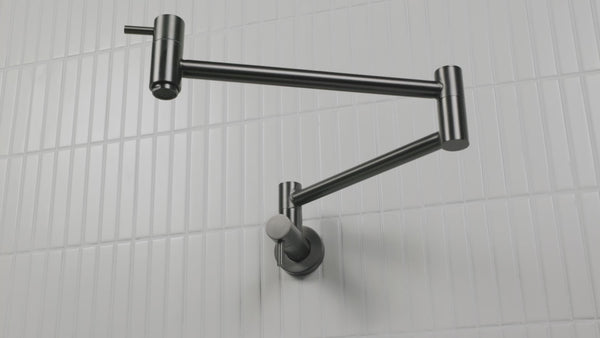 Alma Winslow Wall Pot Filler Brushed Gunmetal