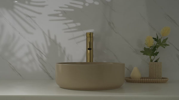 Alma Nashi Matte Ecru Sand Circle Basin