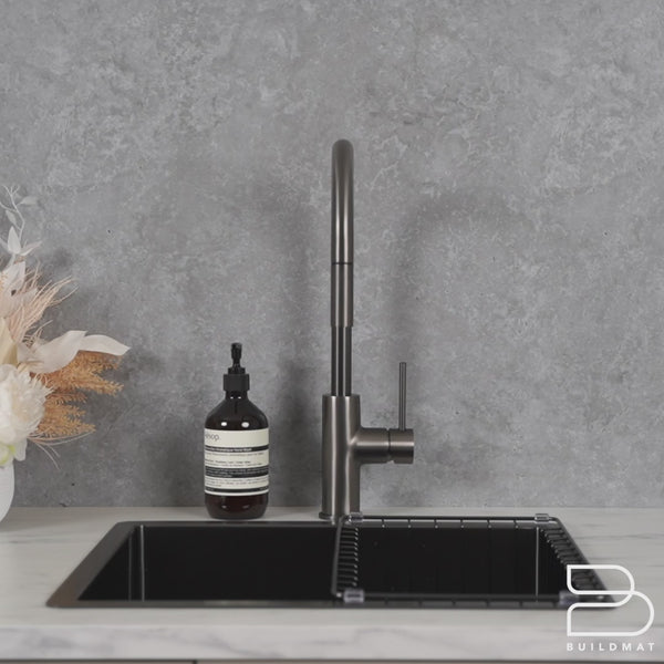 Alma Mira Brushed Gunmetal Pull Out Mixer