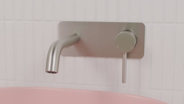 Alma Mira Brushed Nickel Wall Mixer and Spout