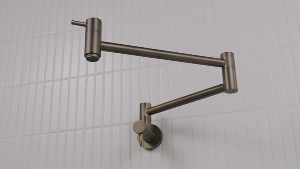 Alma Winslow Wall Pot Filler Brushed Vintage Antique Brass