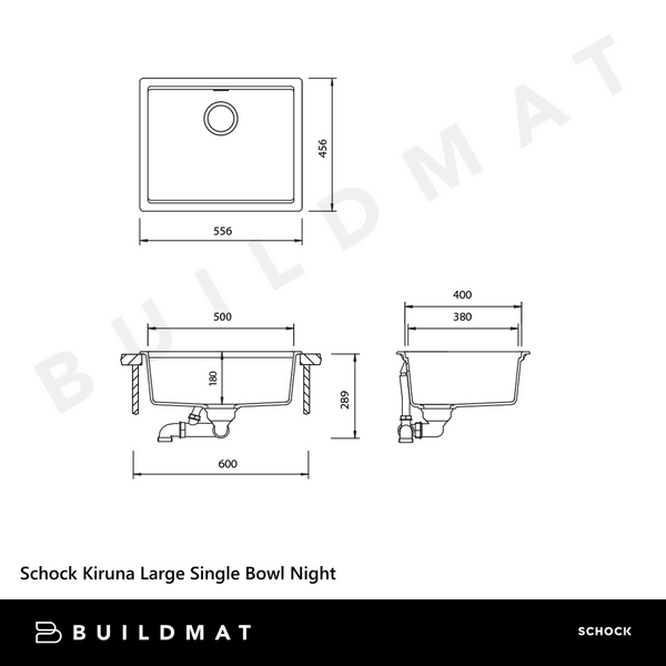 Schock Kiruna Large Single Bowl Night Black