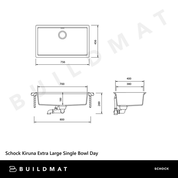 Schock Kiruna Extra Large Single Bowl Night Black