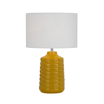 Telbix Agra Ceramic Table Lamp Yellow