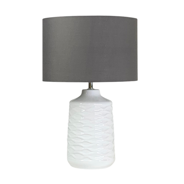 Telbix Agra Ceramic Table Lamp White