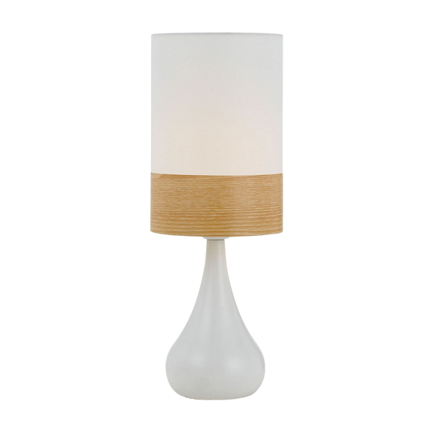 Telbix Akira Ceramic Table Lamp White Oak