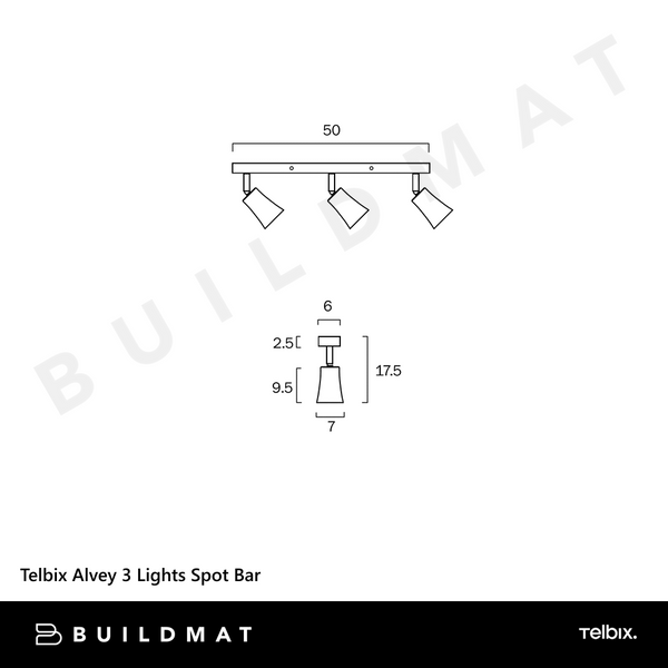 Telbix Alvey 3 Lights Spot Bar White