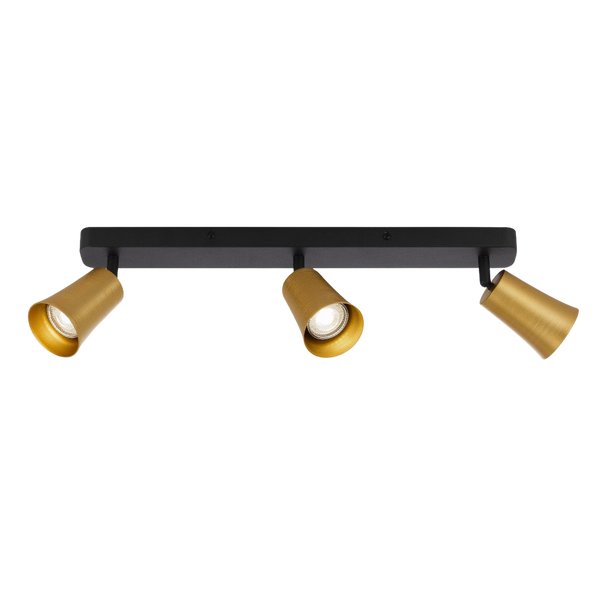 Telbix Alvey 3 Lights Spot Bar Gold Black