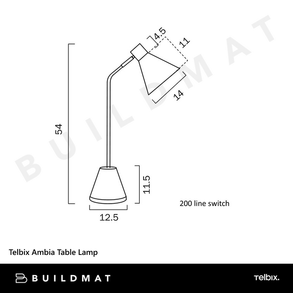 Telbix Ambia Table Lamp White
