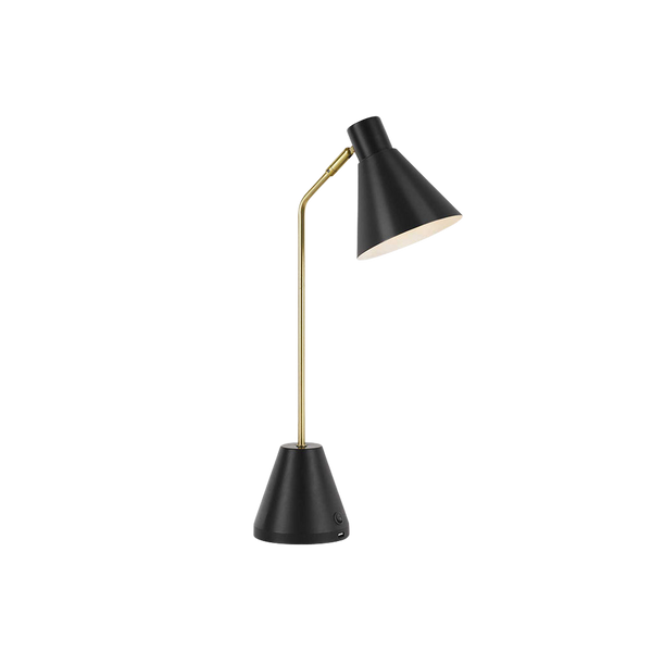 Telbix Ambia Table Lamp With USB Black
