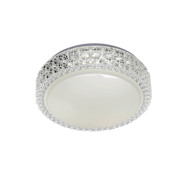 Telbix Amelia 28 18W Led Oyster 3CCT White Clear