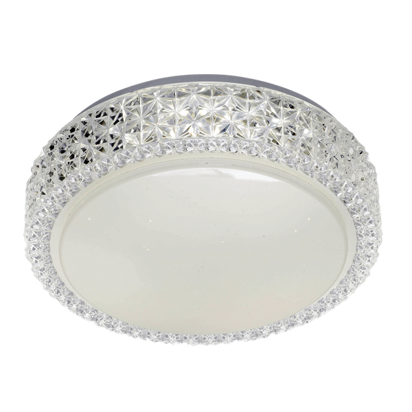 Telbix Amelia 40 32W Led Oyster 3CCT White Clear