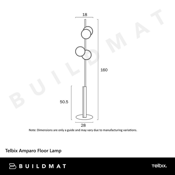 Telbix Amparo Floor Lamp Black