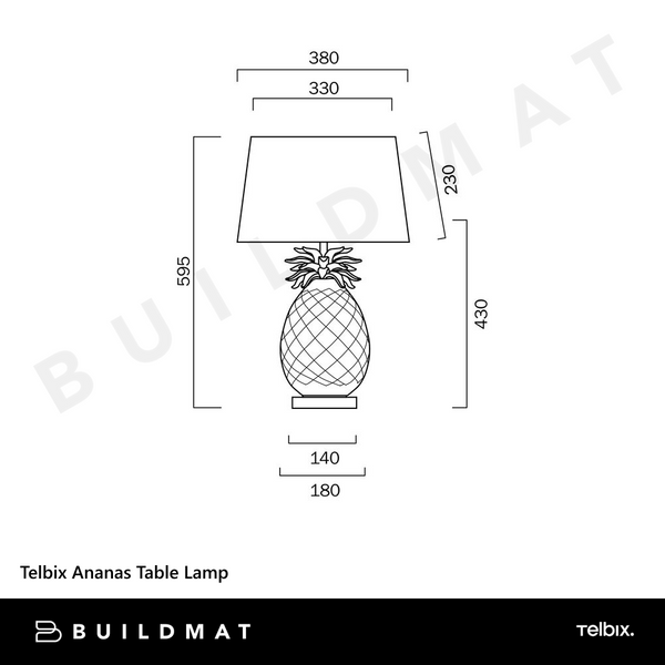 Telbix Ananas Table Lamp Champagne Cream