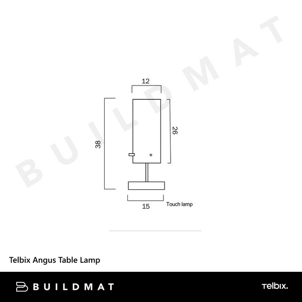 Telbix Angus Table Lamp Nickel