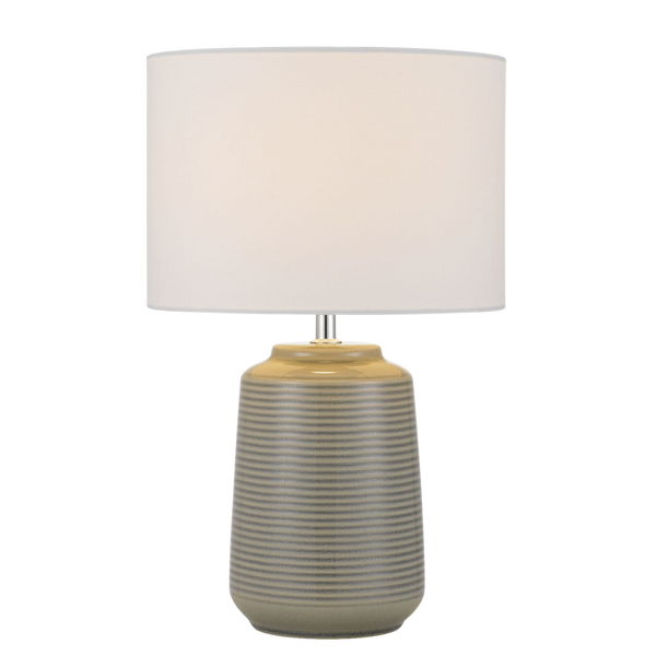 Telbix Anni Ceramic Table Lamp Grey