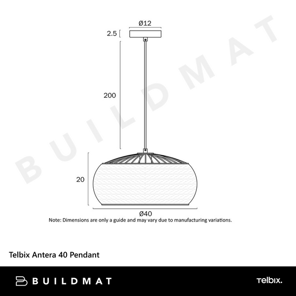 Telbix Antera 40 Pendant Natural