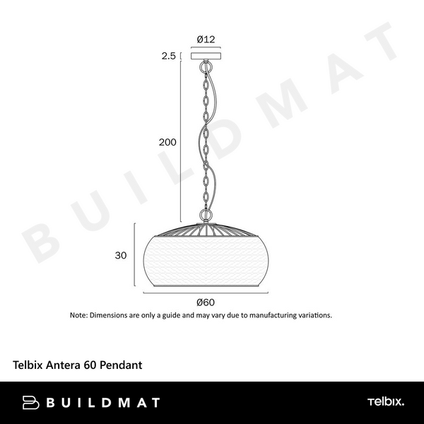 Telbix Antera 60 Pendant Black