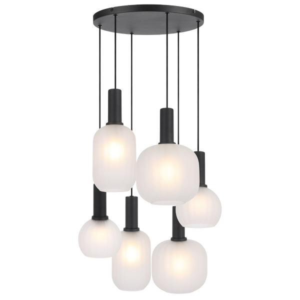 Telbix Aosta 6 Light Pendant Black