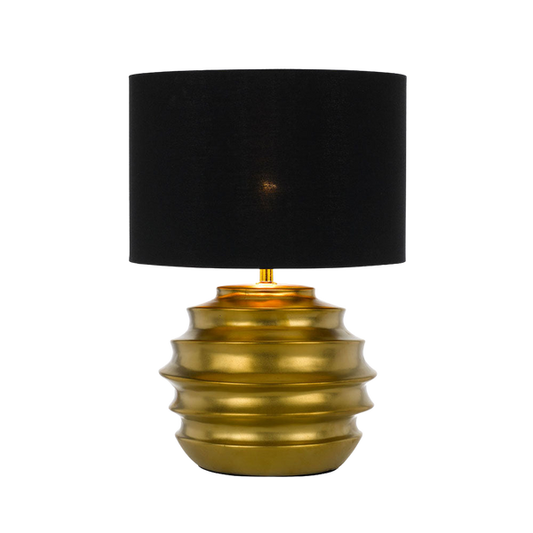 Telbix Aras Ceramic Table Lamp Gold