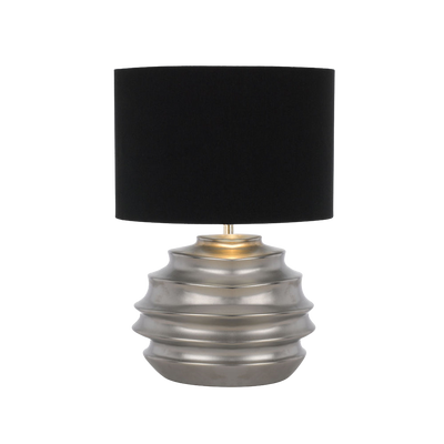 Telbix Aras Ceramic Table Lamp Silver