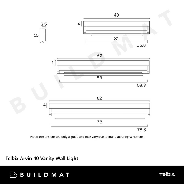 Telbix Arvin 40 Vanity Wall Light Antique Gold