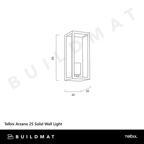 Telbix Arzano 25 Solid Brass Wall Light Black