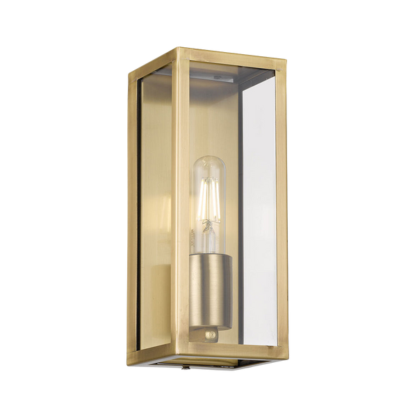 Telbix Arzano 25 Solid Brass Wall Light Antique Brass