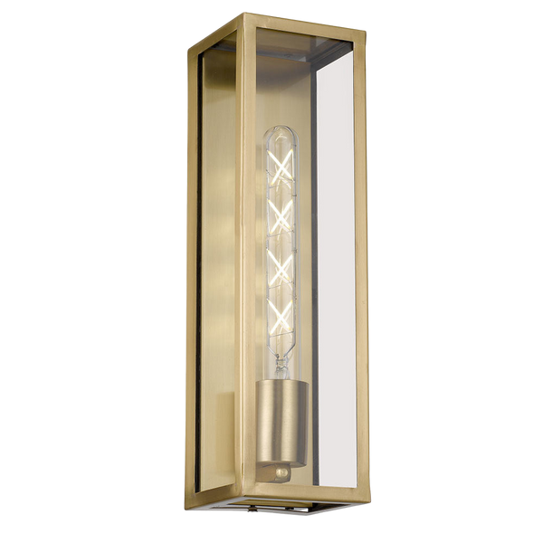 Telbix Arzano 35 Solid Brass Wall Light Antique Brass