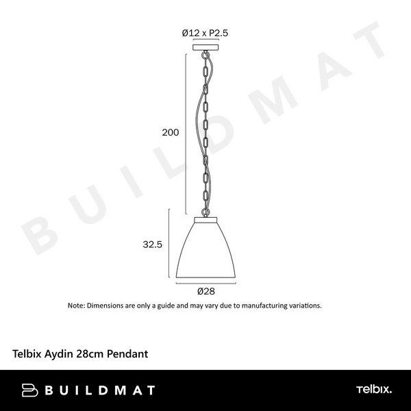 Telbix Aydin 28cm Pendant Antique Brass