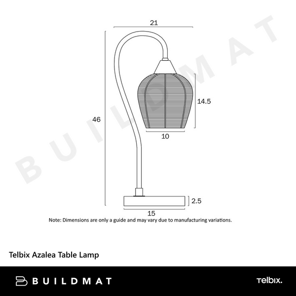 Telbix Azalea Table Lamp Chrome