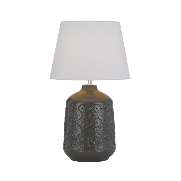 Telbix Baci Ceramic Table Lamp Grey