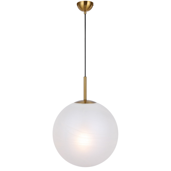 Telbix Bally 16 Pendant Antique Gold Alabastro