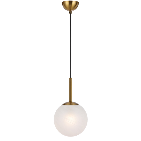 Telbix Bally 8 Pendant Antique Gold Alabastro