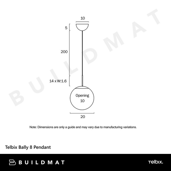 Telbix Bally 8 Pendant Nickel