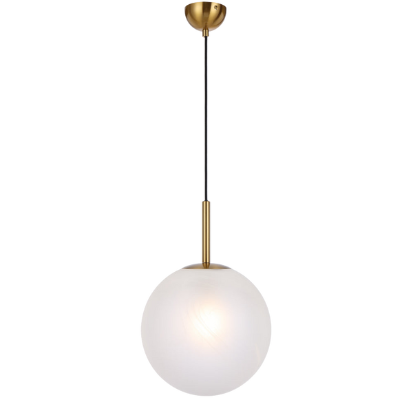 Telbix Bally 12 Pendant Antique Gold Alabastro