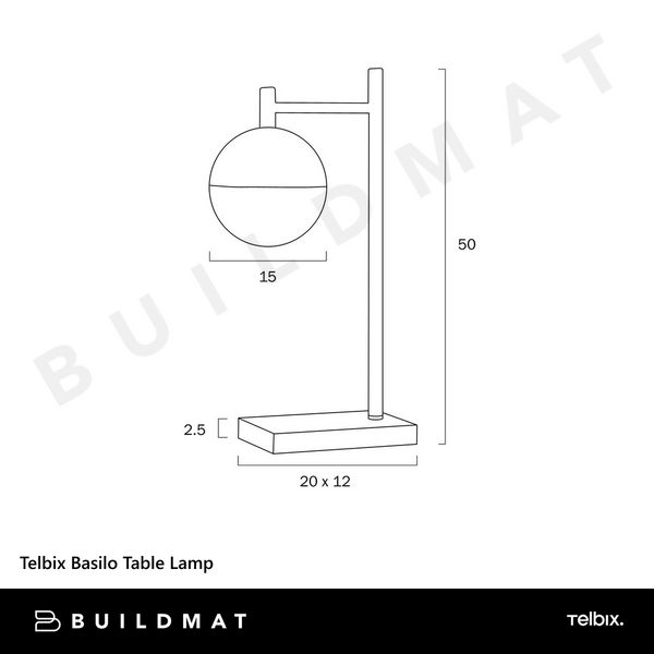 Telbix Basilo Table Lamp Antique Gold