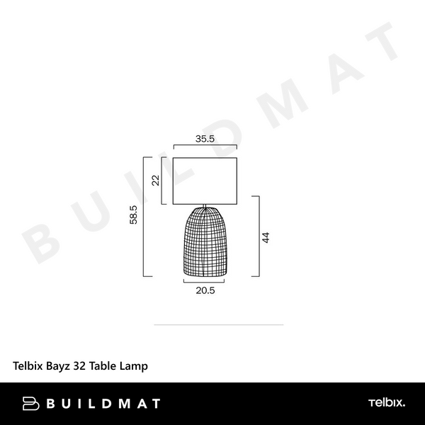 Telbix Bayz 32 Table Lamp Sand