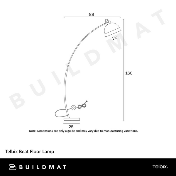 Telbix Beat Floor Lamp Chrome
