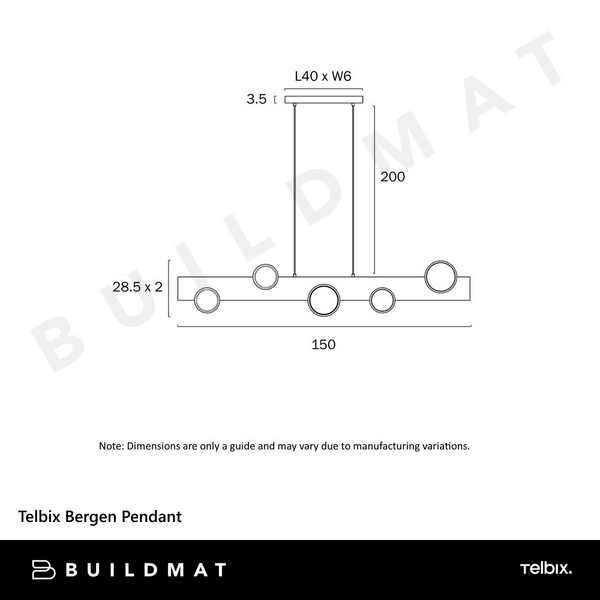 Telbix Bergen Pendant Walnut