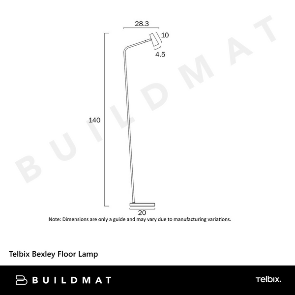 Telbix Bexley Floor Lamp Black